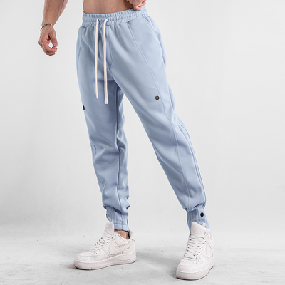 Men’s Jogger Trousers - Elastic Waistband - Tapered Fit - Drawstring & Cuffed Ankles