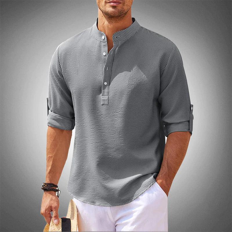 Lightweight Men's Mandarin Collar Shirt