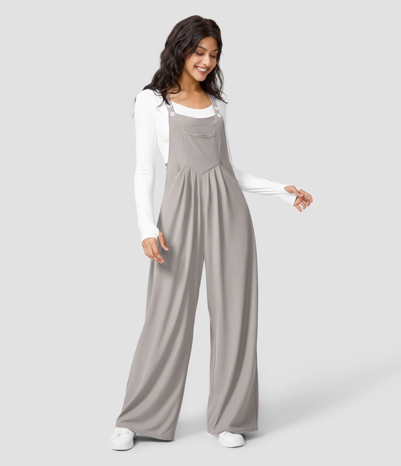 Women's casual multi-pocket jumpsuit