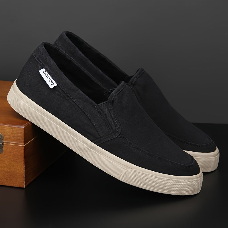 Men’s Loafers – Classic Slip-On – Smooth Leather Look – Rounded Toe – Office Wear