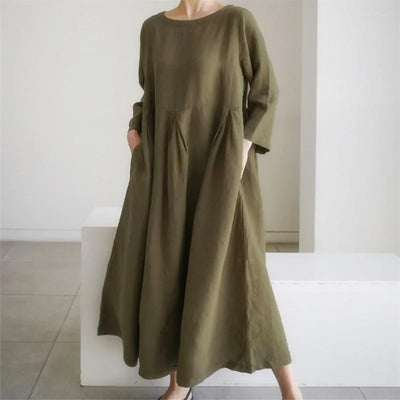 Women's Breathable Cotton Blend Casual Dress