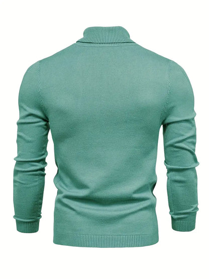 Men's casual pullover with turtleneck for men