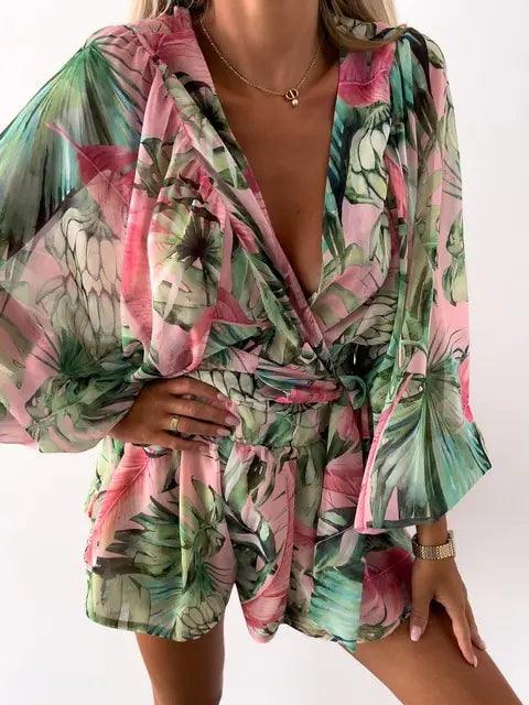 Boho Lace Playsuit - Summer Beach Romper for Women