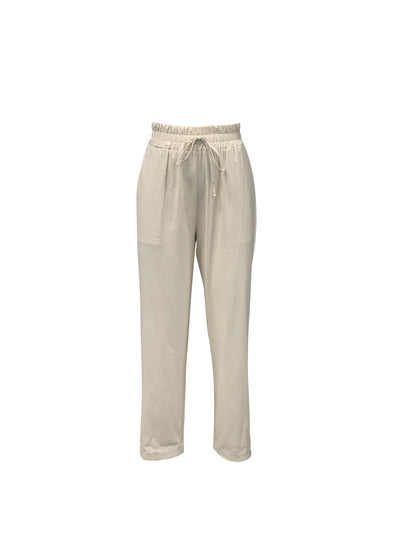 Women's Jogger Trousers - Breathable Cotton - Relaxed Fit - Drawstring Waist - Cuffed Ankles