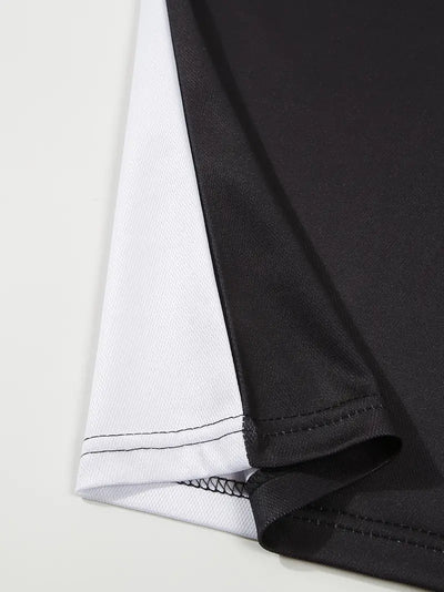 Men’s Polo Shirt - Slim Fit - Striped Design - Short Sleeve Casual Wear