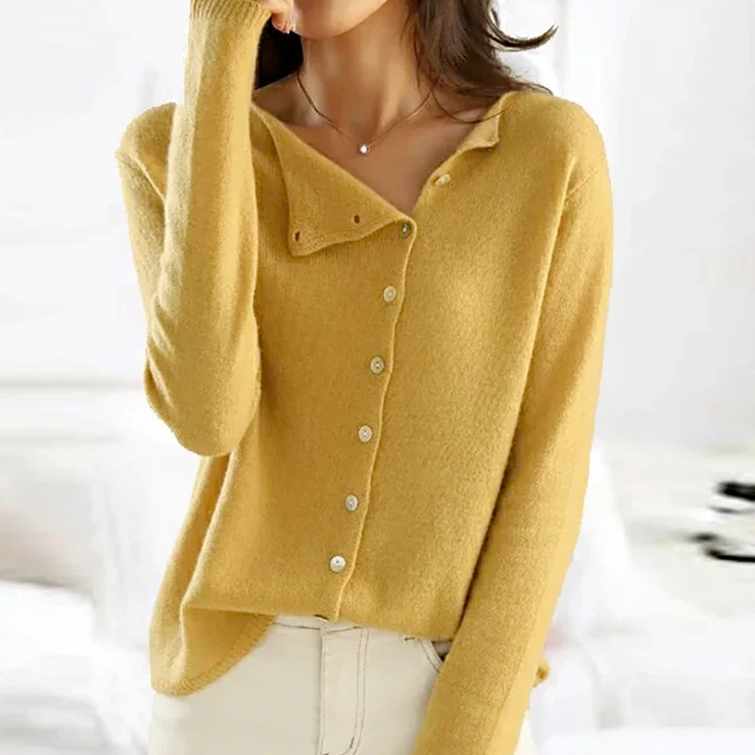 Women’s button-up round neck cardigan