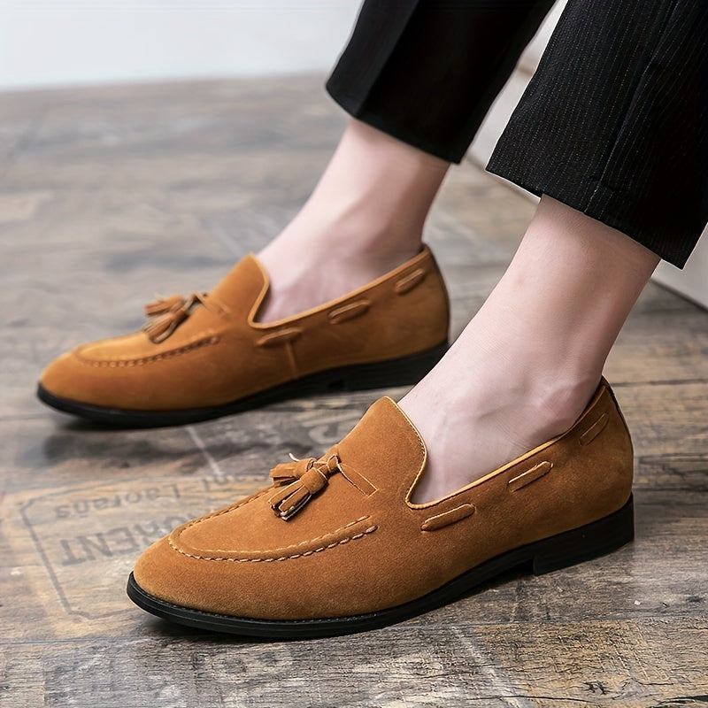 Men’s Tassel Loafers – Leather – Slip-On – Streamlined Fit – Semi-Formal Dress Shoe