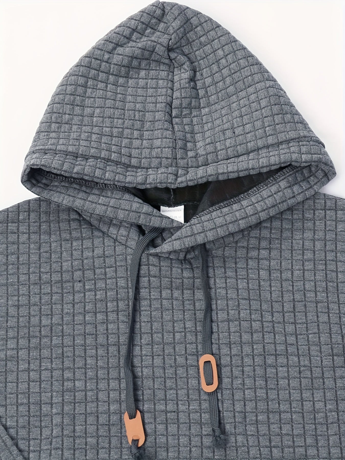 Men’s Quilted Hoodie - Regular Fit - Pullover Style - Drawstring Hood Casual Wear