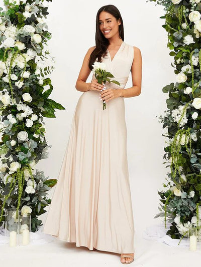 Elegant Women's Maxi Dress - Evening Gown - Sleeveless