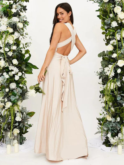 Elegant Women's Maxi Dress - Evening Gown - Sleeveless