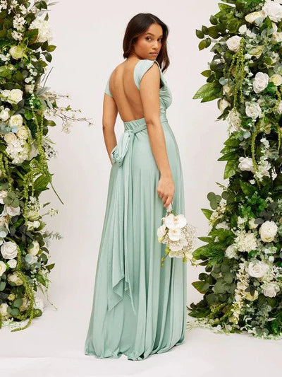 Elegant Women's Maxi Dress - Evening Gown - Sleeveless