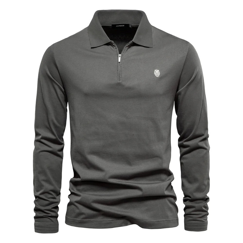 Men's long sleeve polo shirt