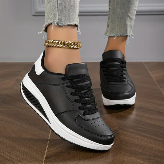 Women’s Athletic Shoes – Low-Top Fit – Cushioned Sole – Breathable Panel Design