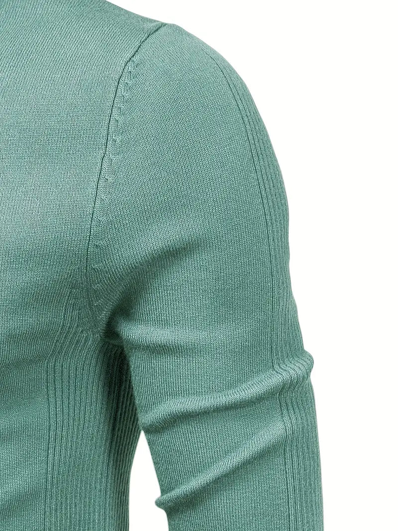 Men's casual pullover with turtleneck for men