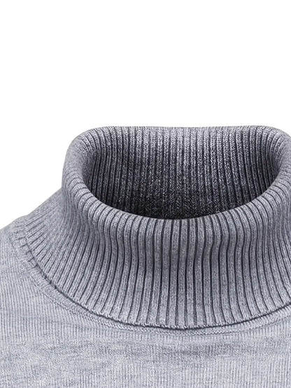 Men's casual pullover with turtleneck for men