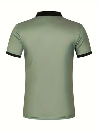 Men’s Polo Shirt - Slim Fit - Striped Design - Short Sleeve Casual Wear