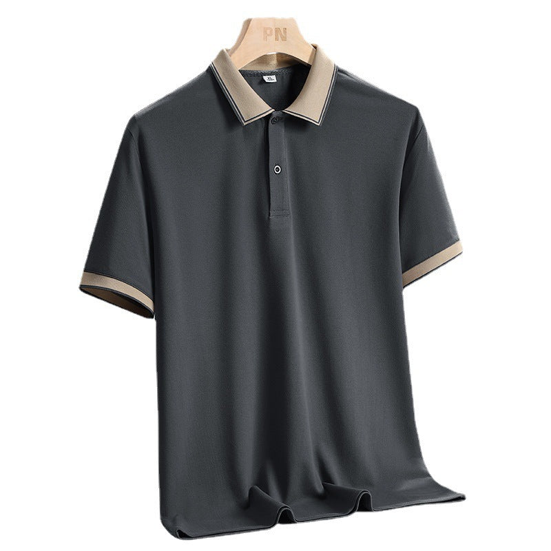 Men’s Polo Shirt – Breathable Blend – Standard Fit – Short Sleeve Contrast Collar