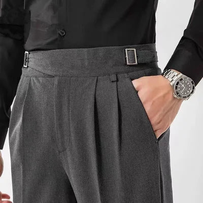 Men's slim fit formal ankle pants