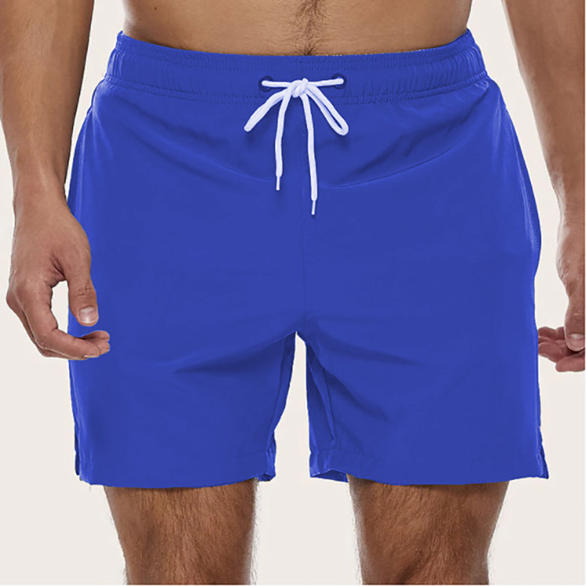 Men’s Swim Trunks – Quick-Dry Fabric – Regular Fit – Mid-Length – Elastic Waist