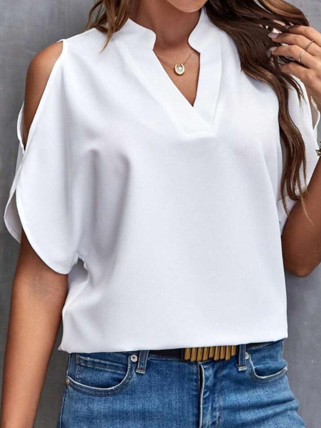 Elegant Off-Shoulder Blouse for Women with Half Sleeves