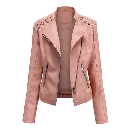 Women's bold classic motorcycle jacket