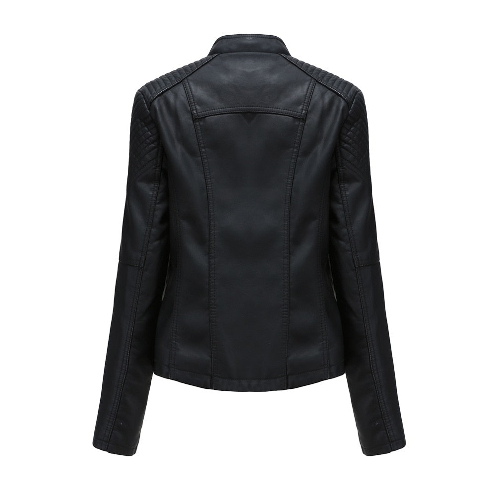 Women's bold classic motorcycle jacket