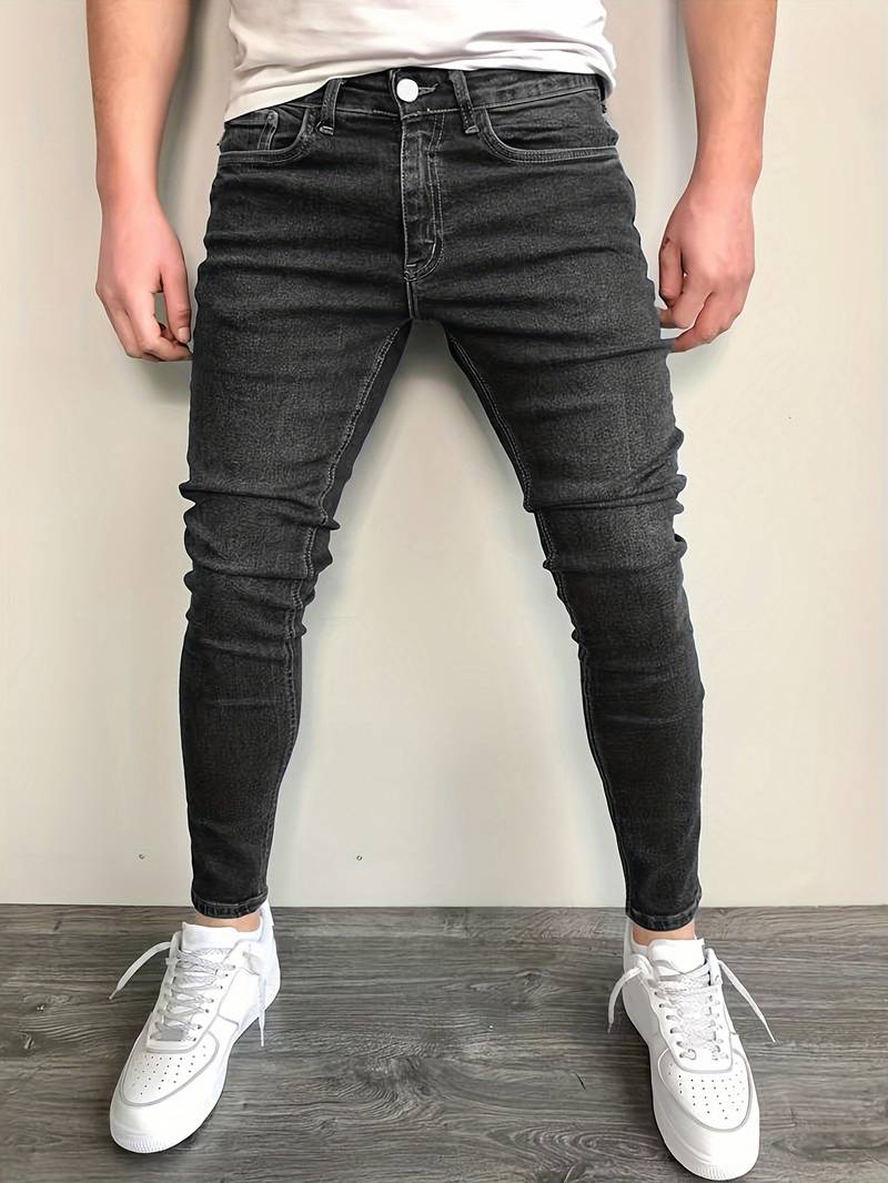 Men's Skinny Jeans - Slim Fit Stretch Denim - Modern Casual Wear