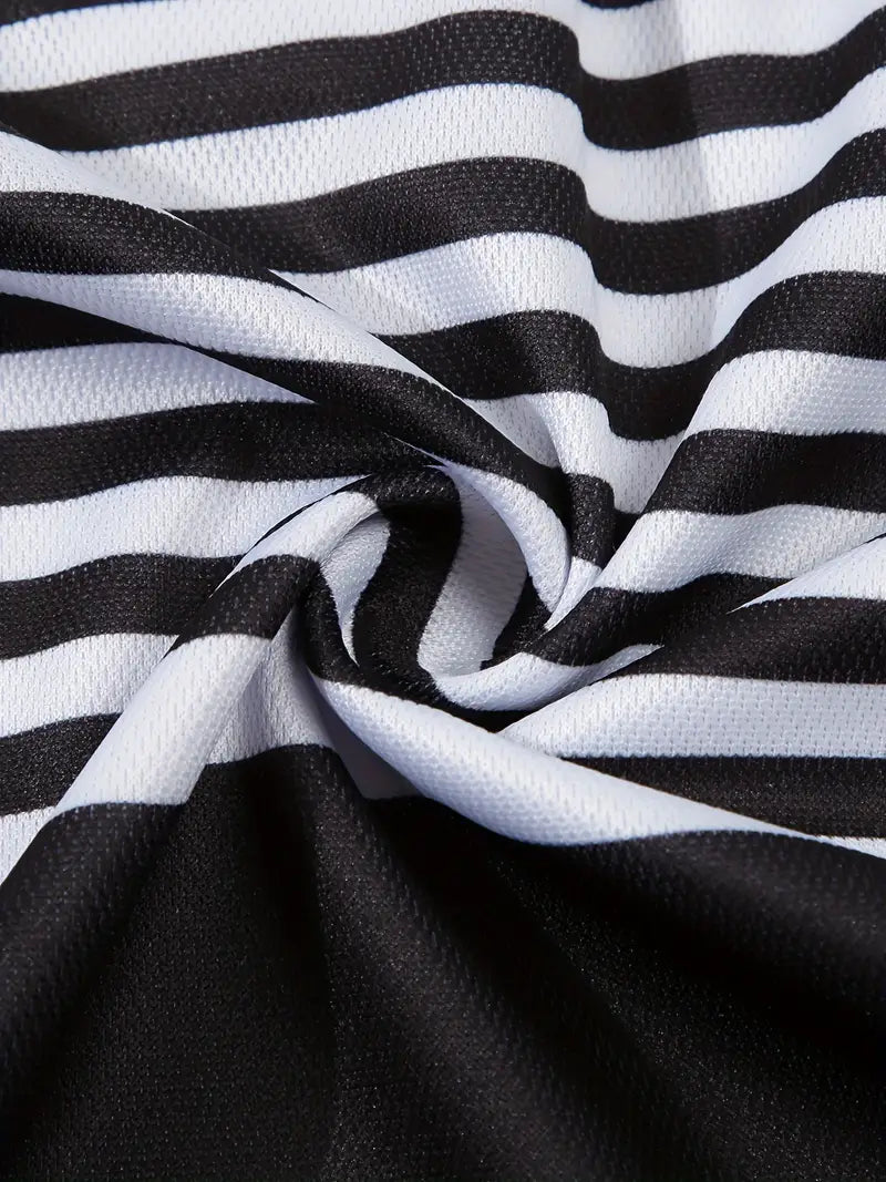 Men’s Polo Shirt - Slim Fit - Striped Design - Short Sleeve Casual Wear