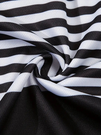 Men’s Polo Shirt - Slim Fit - Striped Design - Short Sleeve Casual Wear