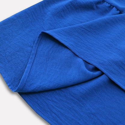 Women's Maxi Dress - Halter Neck - Smocked Bodice - Tie Waist - Flowy Ruffle Hem