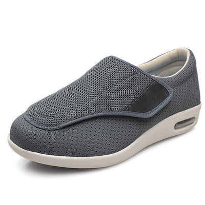 Men’s Comfort Shoes – Wide Fit – Soft Knit – Cushioned Sole – Adjustable Strap