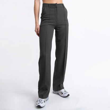 Women's Wide-Leg Trousers - High Waist - Tailored Fit - Elegant & Comfortable