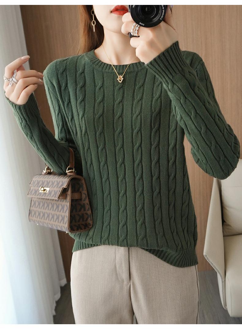 Womens winter cable knit pullover sweater