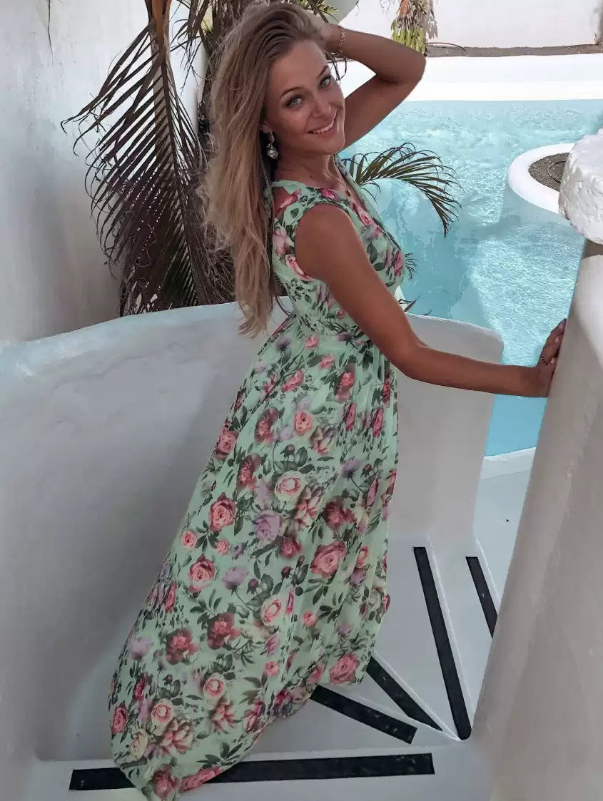 Women's Summer Maxi Dress with Print