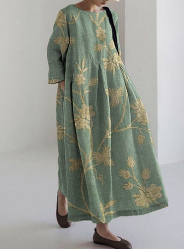 Women's Summer V-Neck Dress - Elegant Lightweight Style