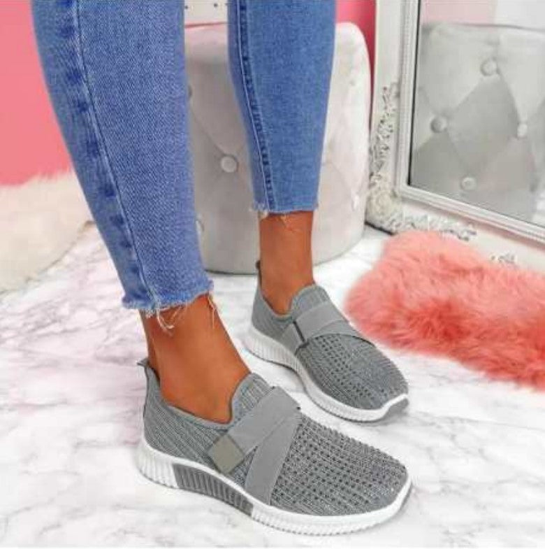 Slip-On Women's Sneakers with Velcro - Improve Your Posture