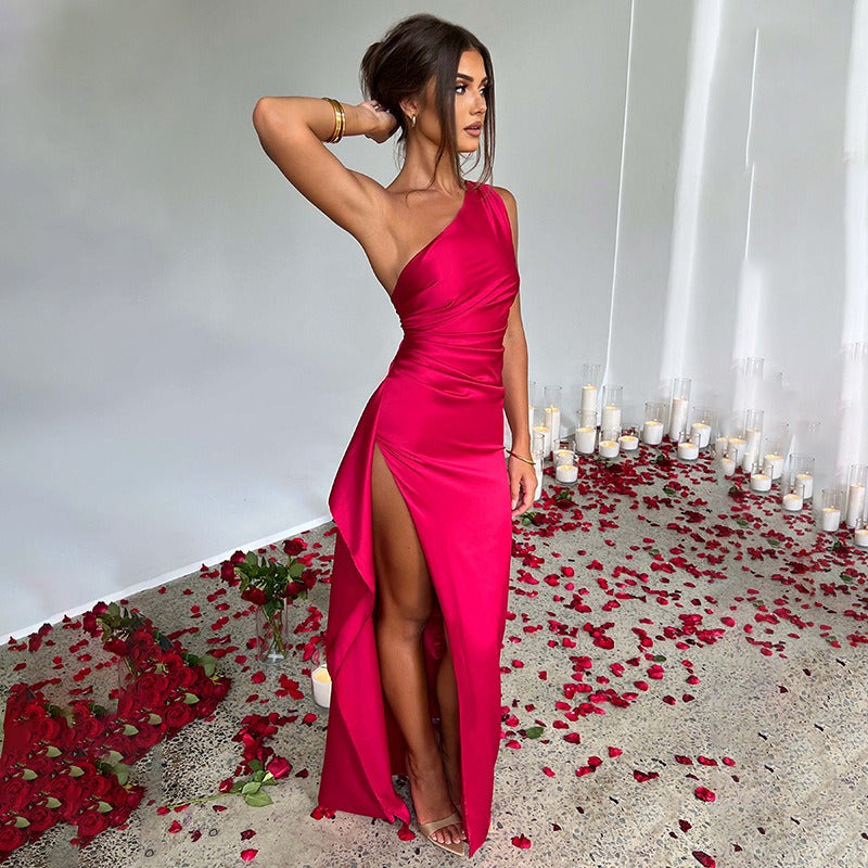 Elegant Bodycon Party Dress for Women - Sleeveless Sparkly Midi Dress