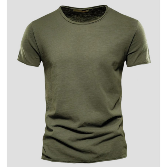 Men’s T-Shirt – Slim Fit – Crew Neck – Short Sleeve – Breathable Blend – Minimalist Style