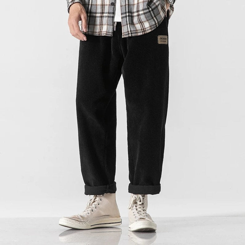 Men's casual vintage loose fit pants