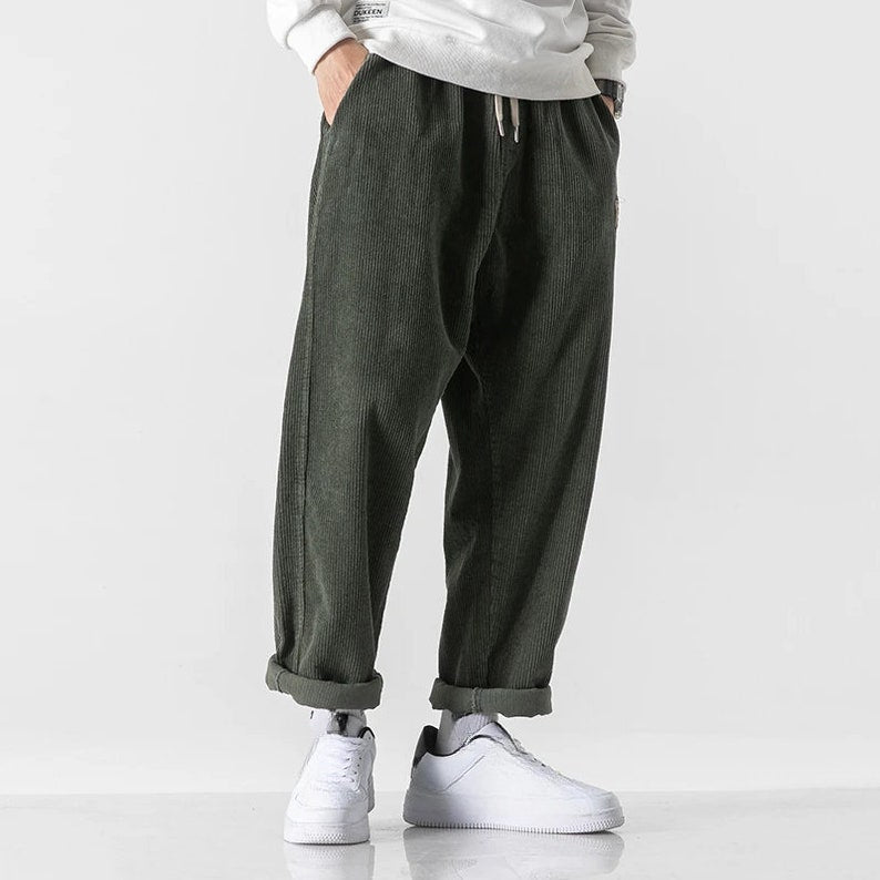 Men's casual vintage loose fit pants