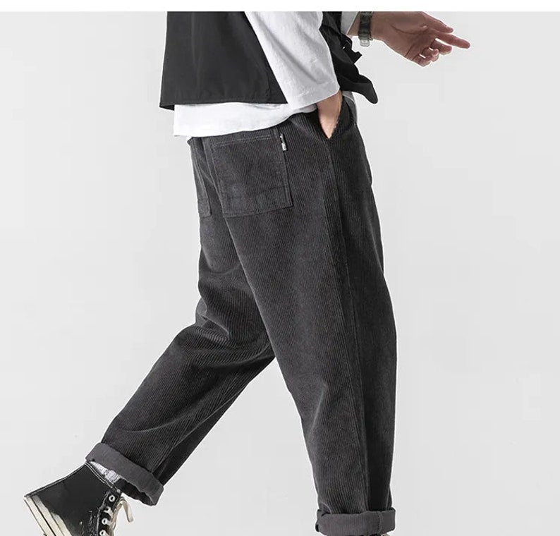 Men's casual vintage loose fit pants