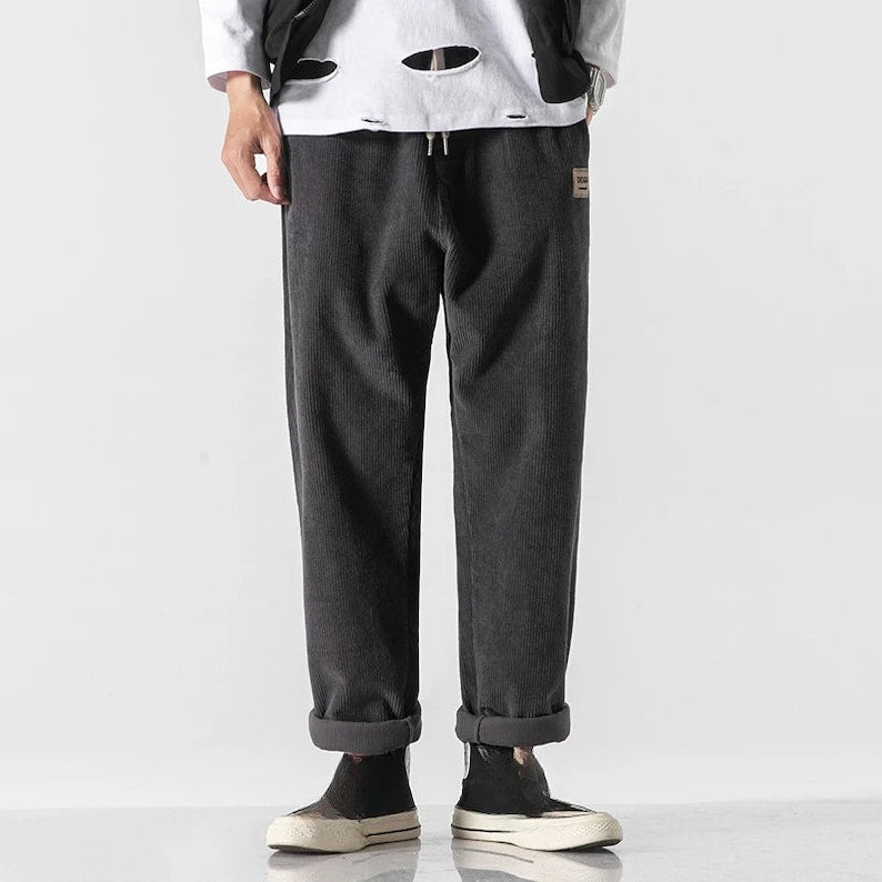 Men's casual vintage loose fit pants