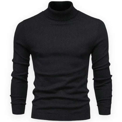 Men’s turtleneck sweater with fitted cuffs