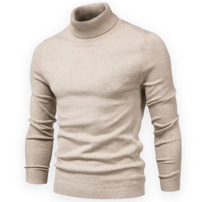 Men’s turtleneck sweater with fitted cuffs