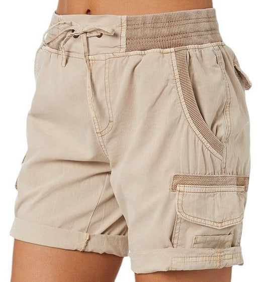Women’s Cargo Shorts – Relaxed Fit – Breathable Blend – Stretch Waist – Utility Pockets