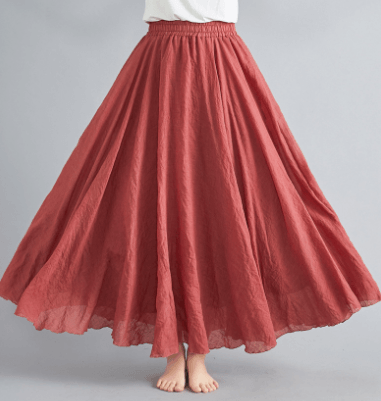 Elegant Maxi Skirt for Women – Flowy High-Waist Design