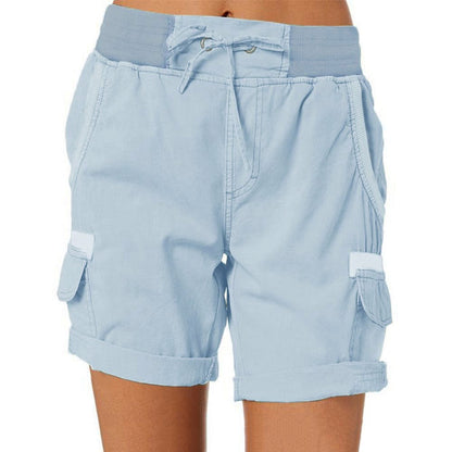 Women’s Cargo Shorts – Relaxed Fit – Breathable Blend – Stretch Waist – Utility Pockets