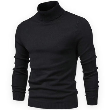 Herencausalturtleneck sweater met getailleerde manchetten