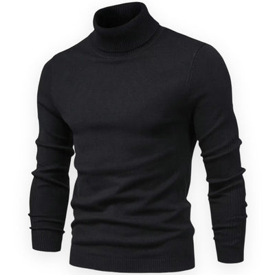 Men’s turtleneck sweater with fitted cuffs