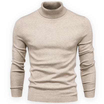 Men’s turtleneck sweater with fitted cuffs